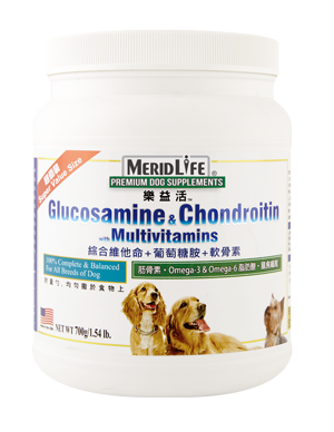 樂益活愛犬專用綜合維他命+葡萄糖胺
MeridLife Glucosamine & Chondroitin with Multivitamins