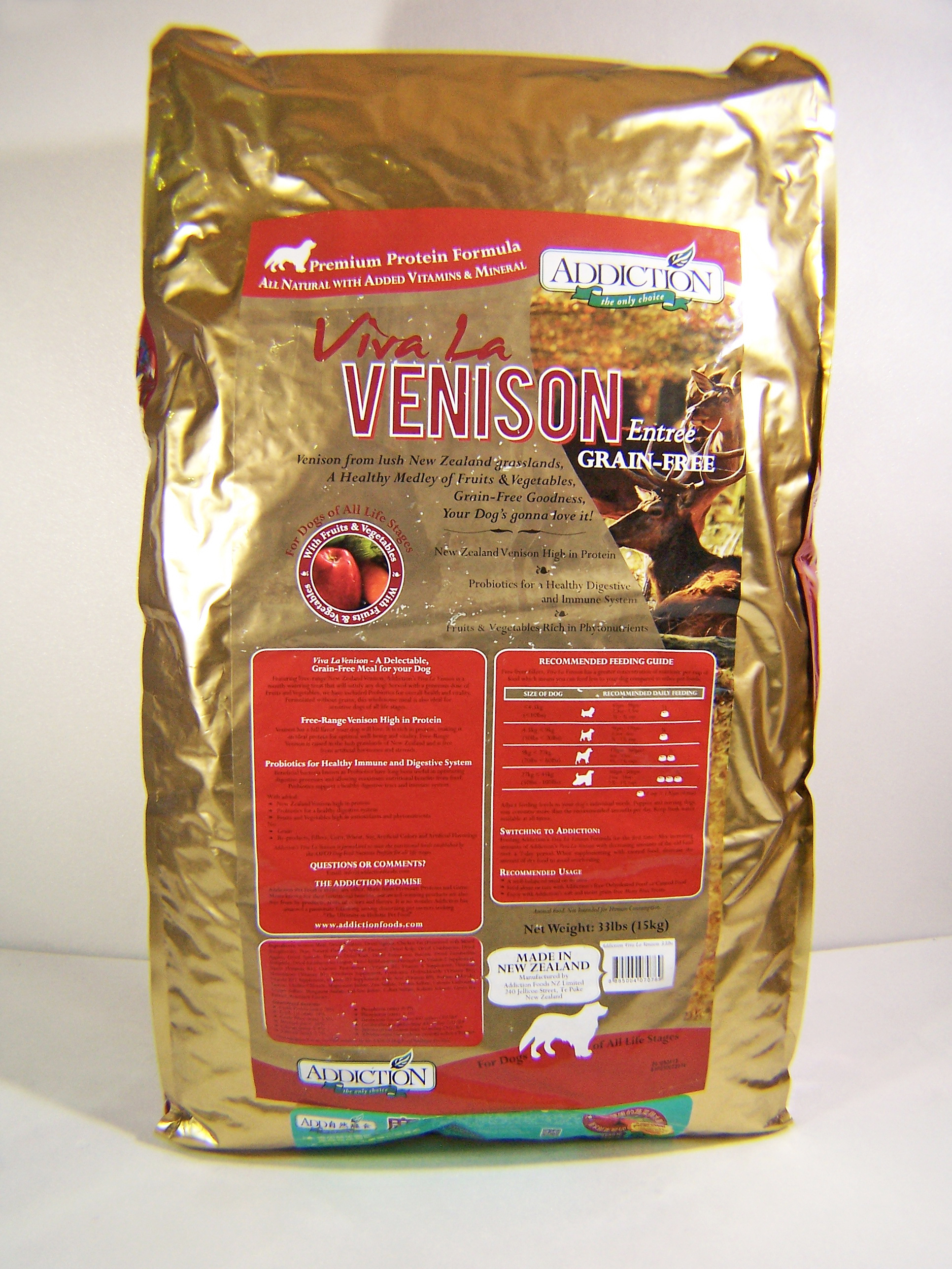 ADD自然癮食無穀鹿肉寵食15kg
Viva La Venison Dog