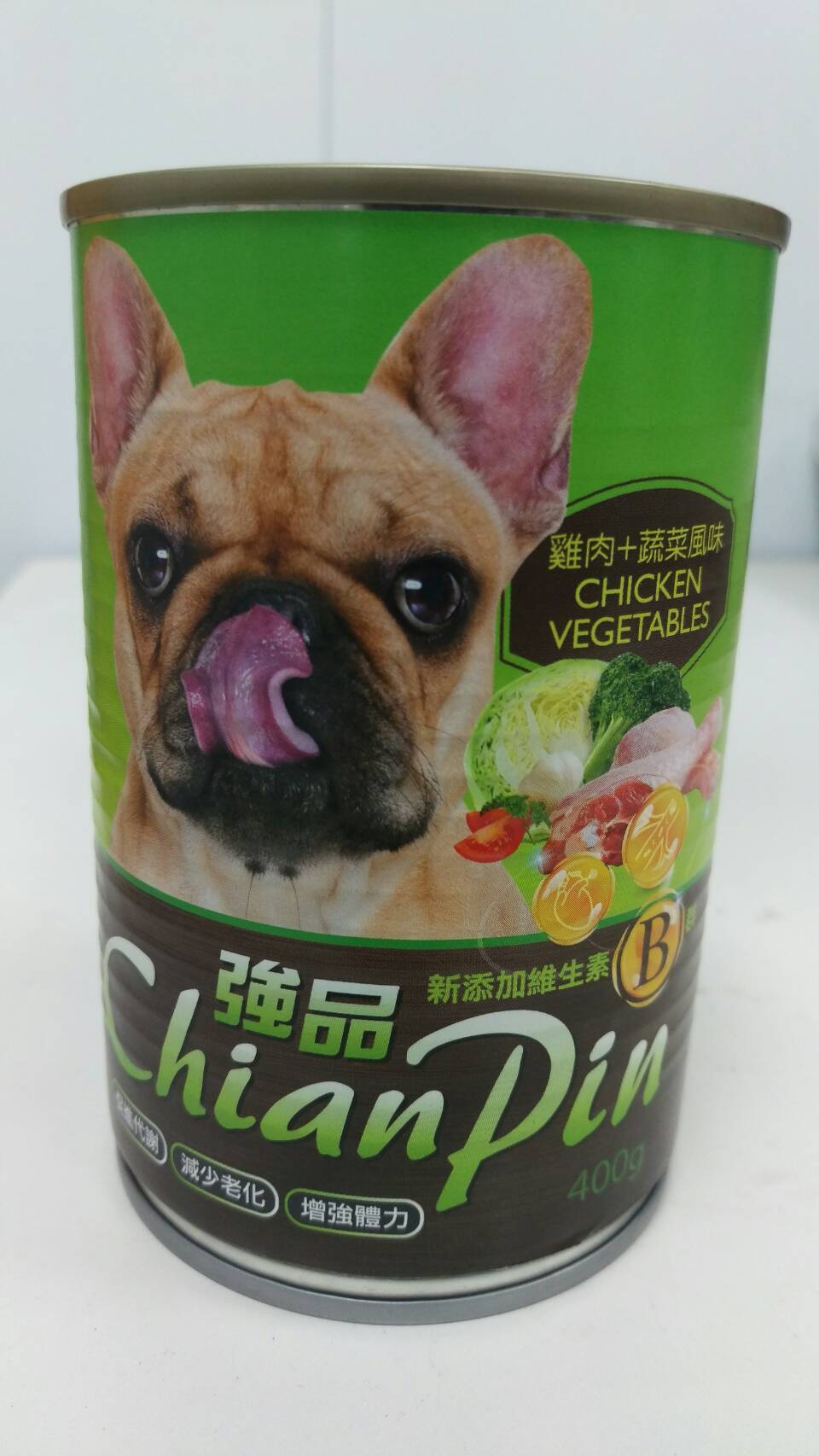 強品犬罐-雞肉+蔬菜風味
Chian Pin dog can- chicken+vegetable