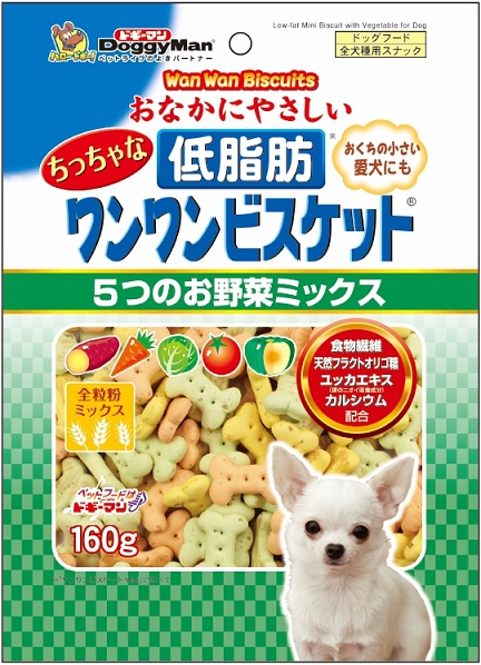 犬用低脂五蔬果消臭餅乾 160g
Low Fat Tiny Biscuit Vegetable Mix