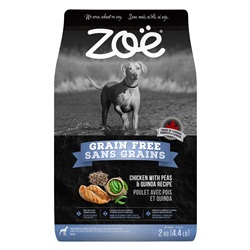 ZOE92939無穀挑嘴犬全齡配方 雞肉+藜麥+豌豆 2kg
