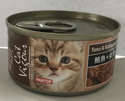 邦比貓餐罐-鮪魚+柴魚80g
PANTOP canned cat food tuna&katsuobushi 80g