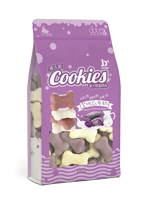 庫吉斯-紫地瓜+牛奶風味犬用骨形餅 200G
Cookies-Sweet Potato&Milk