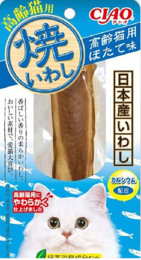 CIAO沙丁魚燒魚柳條(TSC-10) 高齡貓干貝 30G
