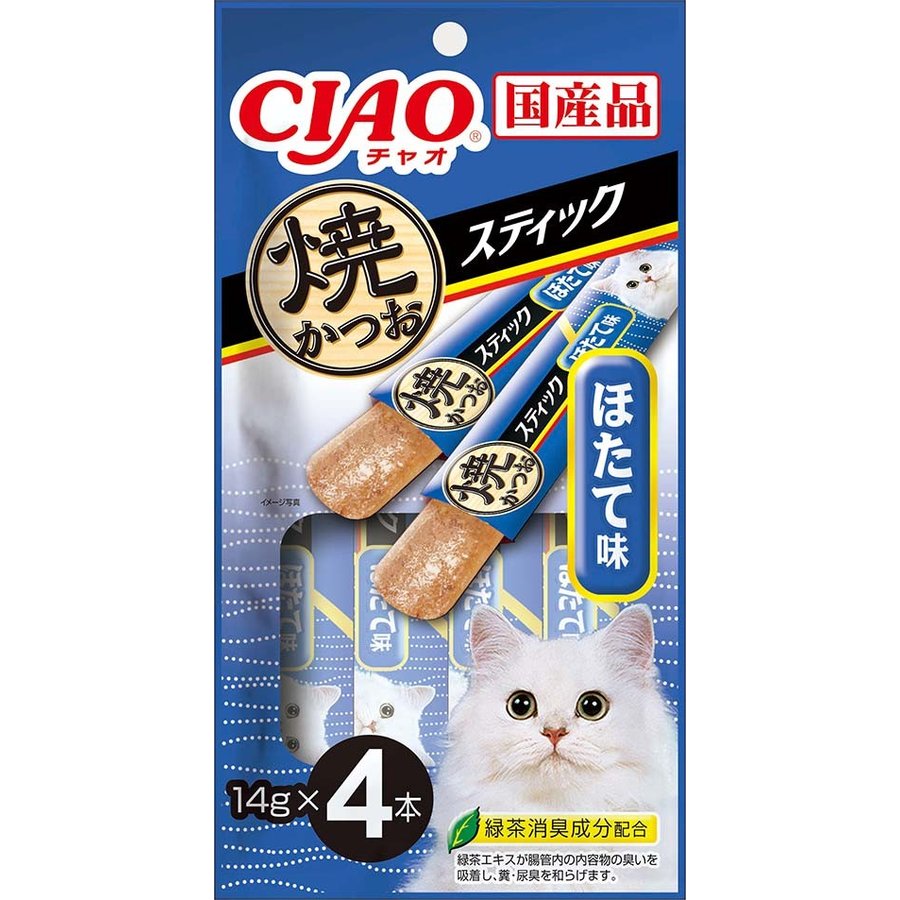 日本CIAO寒天燒鰹魚肉泥條-扇貝 14g*4袋 (SC-273)